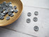 2-Hole 15mm Shine Button in Eucalyptus-Button-Flying Bobbins Haberdashery