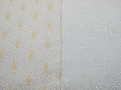 Art Deco Sparkle Half Panama, Mint £15 p/m-Fabric-Flying Bobbins Haberdashery
