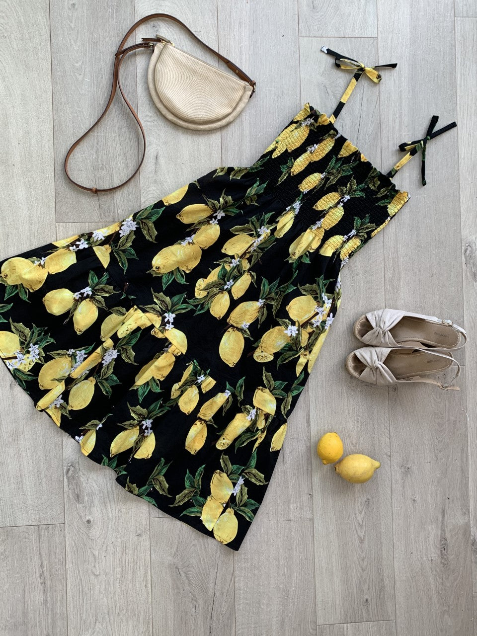 Shirred Sun-Dress Kit - Lemons-Dressmaking Kit-Flying Bobbins Haberdashery