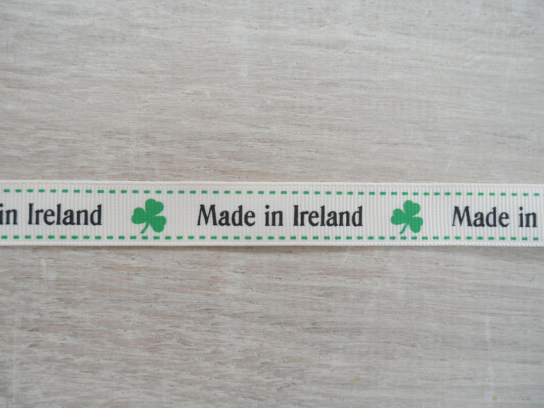 Made in Ireland Grosgrain Ribbon-Ribbon-Flying Bobbins Haberdashery
