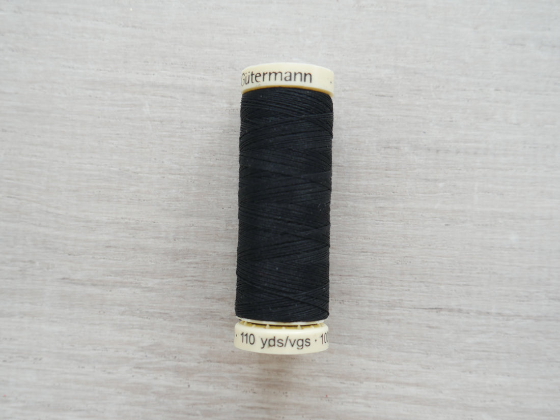 Gutermann Sew-All 100m 000 BLACK-Thread-Flying Bobbins Haberdashery