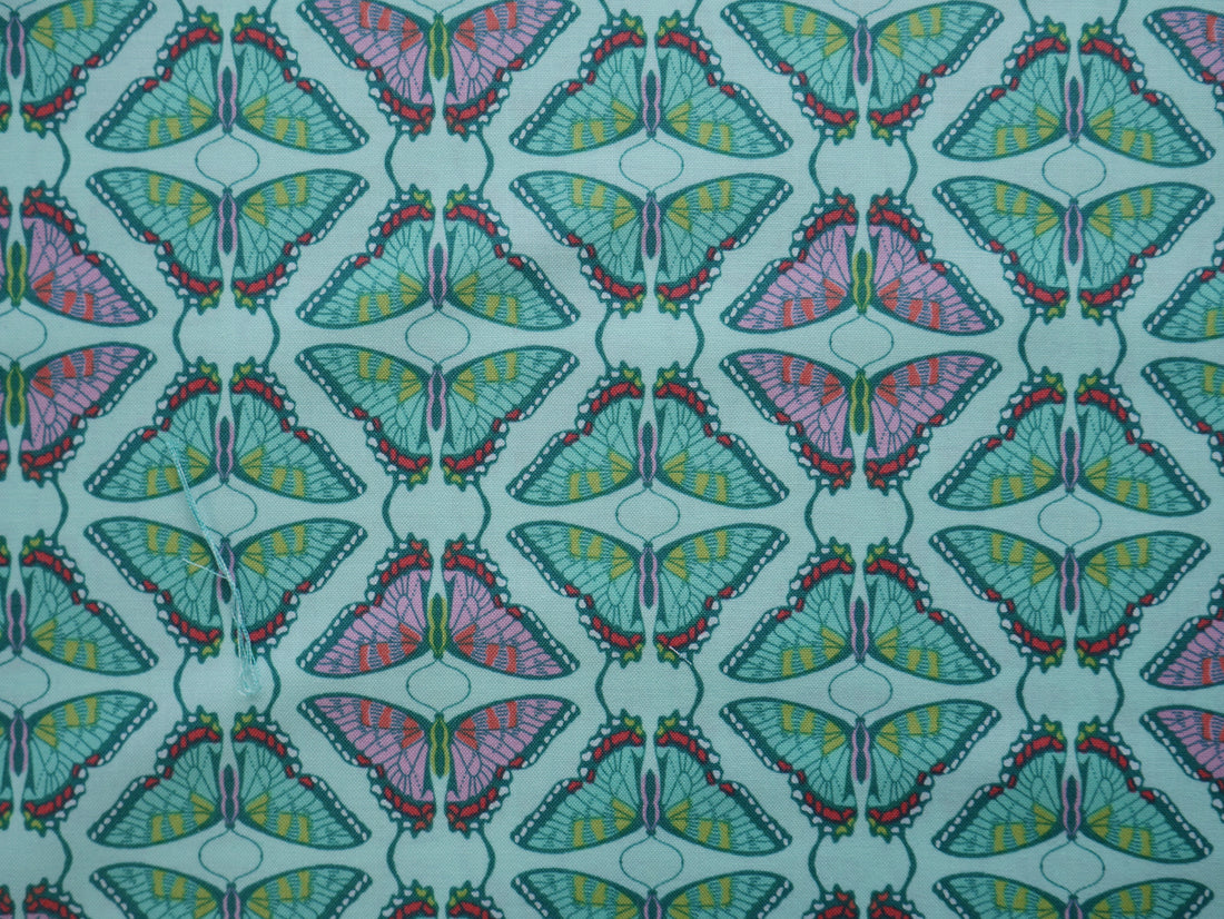 Flora and Fauna - Swallowtail in Sky, 100% Cotton, £12.50 p/m-Cotton-Flying Bobbins Haberdashery