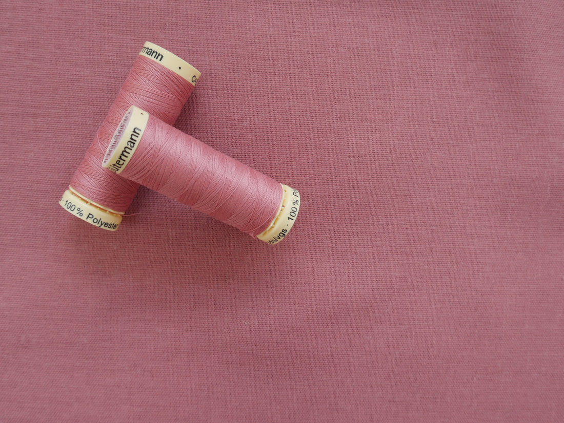 Province Linen Chambray in Rose, £17.50 p/m-Fabric-Flying Bobbins Haberdashery