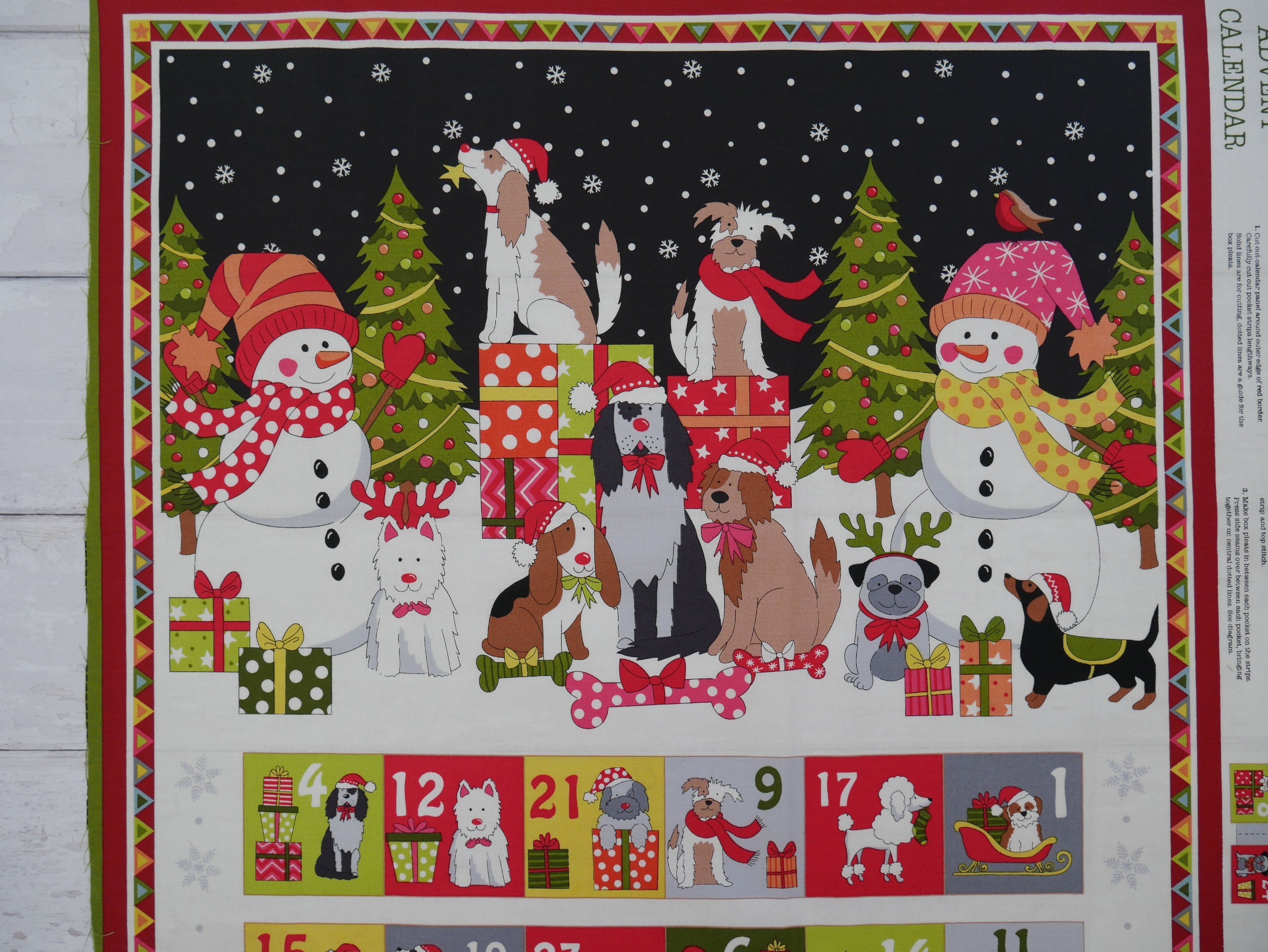 Advent Calendar Kit, Yappy Dogs-Cotton-Flying Bobbins Haberdashery