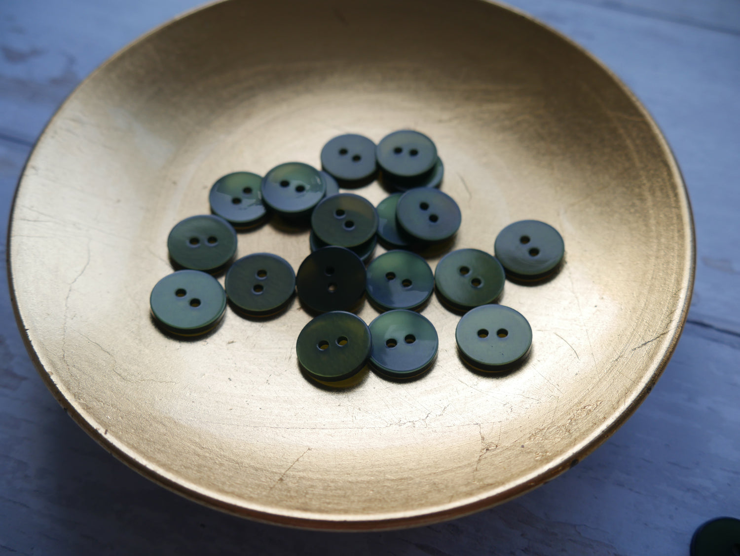 2-Hole 15mm Button in Forest-Button-Flying Bobbins Haberdashery