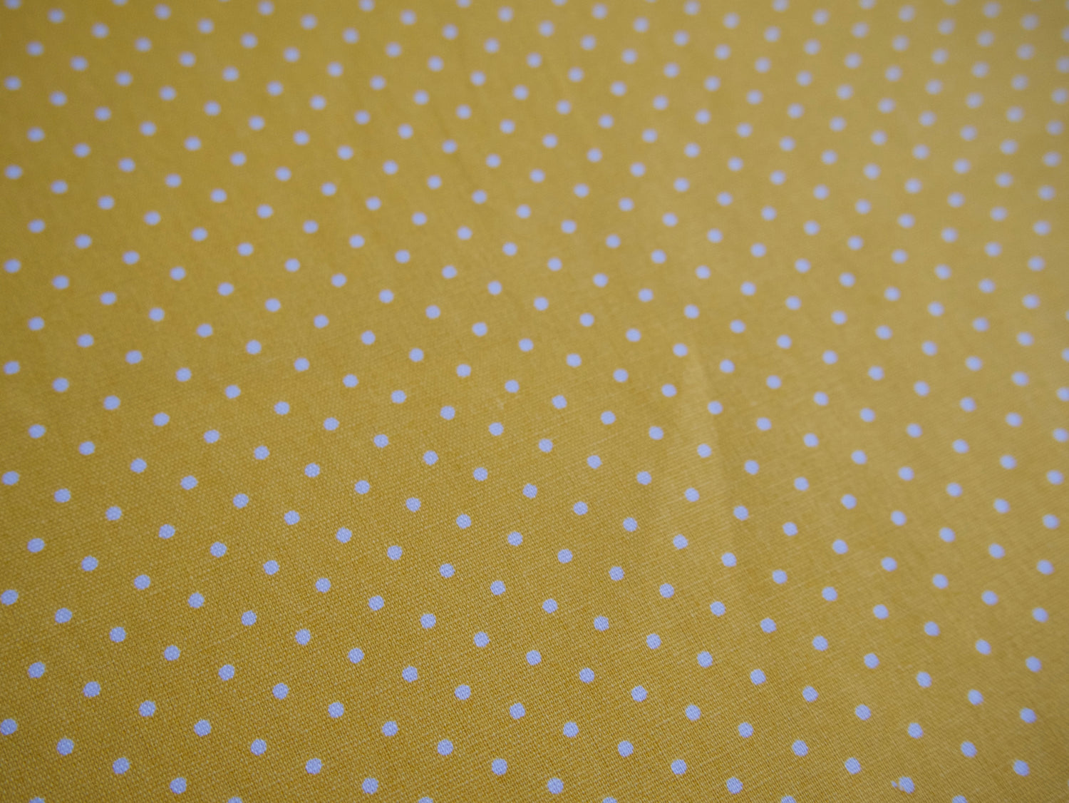Pin-Spot Printed Cotton, Yellow £8.50 p/m-Fabric-Flying Bobbins Haberdashery