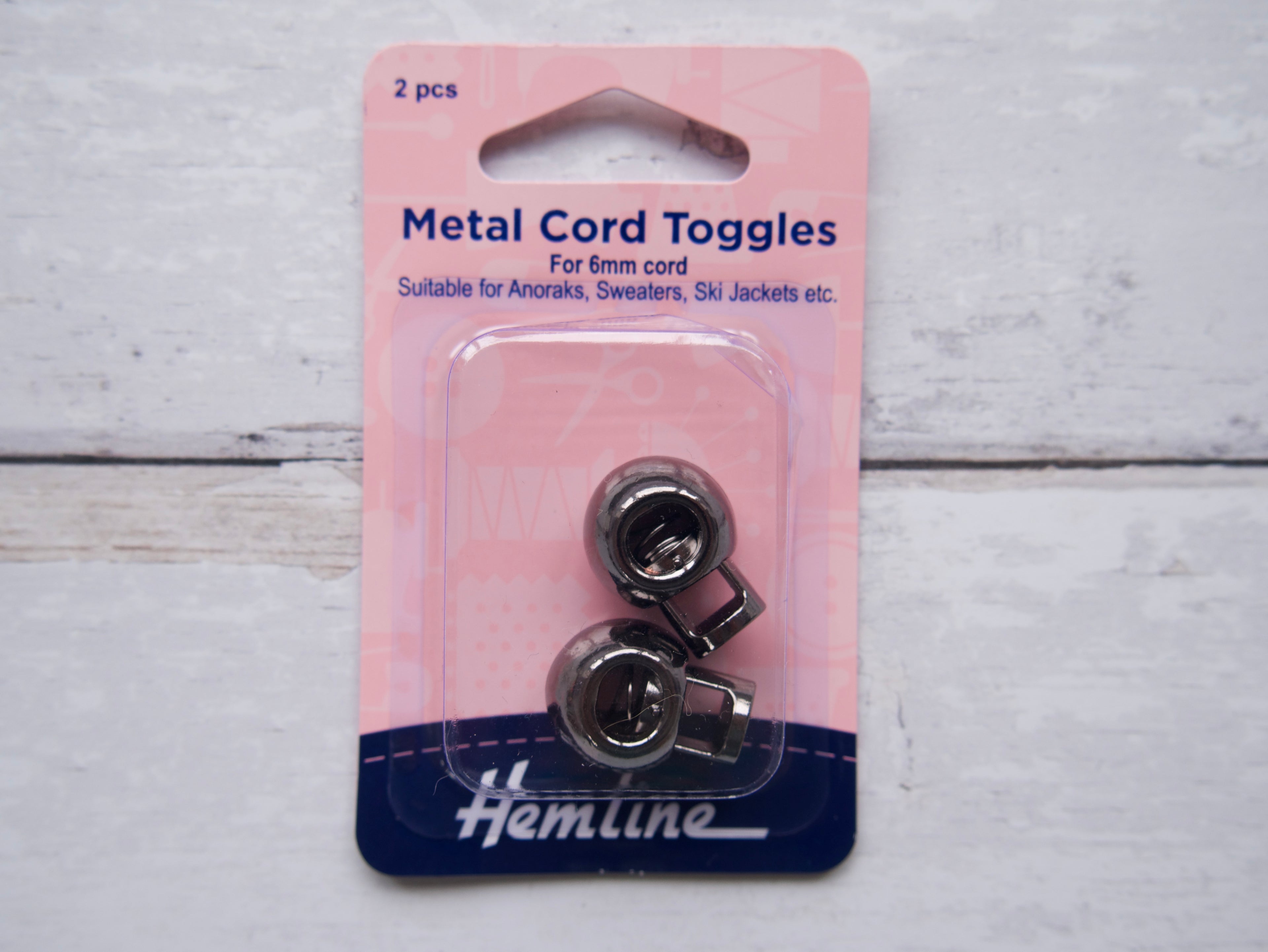 Hemline Cord Toggle, Gunmetal-Toggle-Flying Bobbins Haberdashery