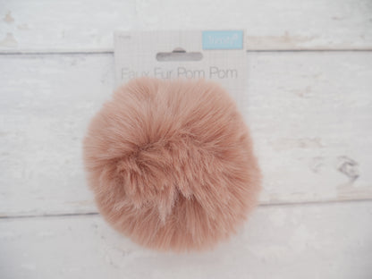 Fur Pom Pom, Blush-Flying Bobbins Haberdashery