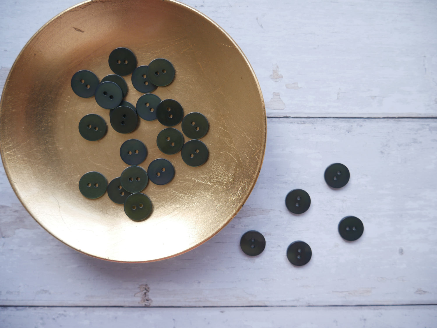 2-Hole 15mm Button in Forest-Button-Flying Bobbins Haberdashery