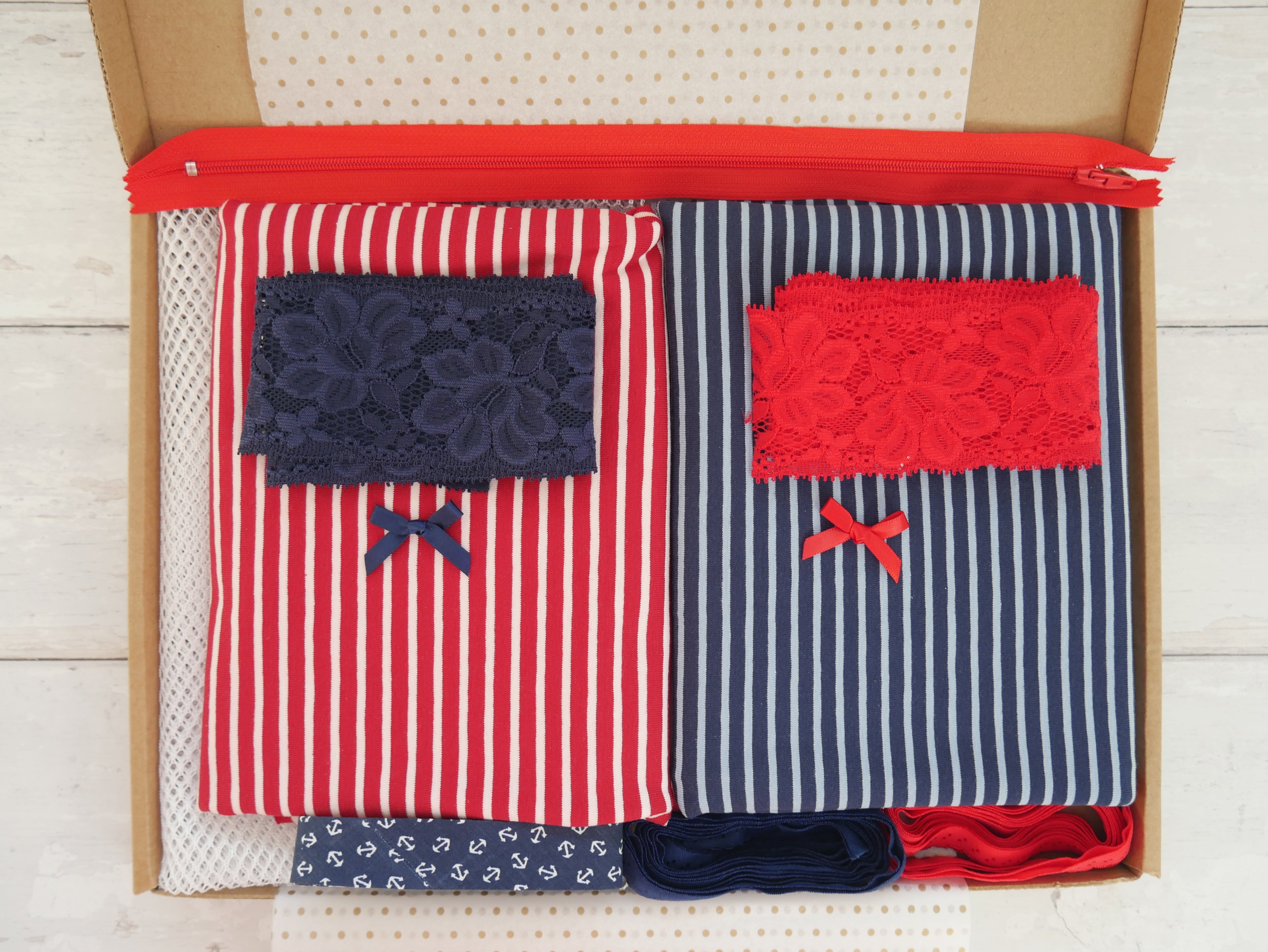 Iris Knickers Fabric Pack - Nautical but Nice-Sewing Kit-Flying Bobbins Haberdashery