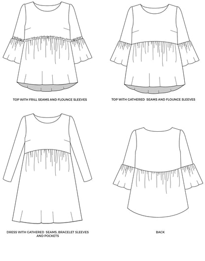 Indigo Dress Making Kit - Canopy Cobalt-Kits-Flying Bobbins Haberdashery