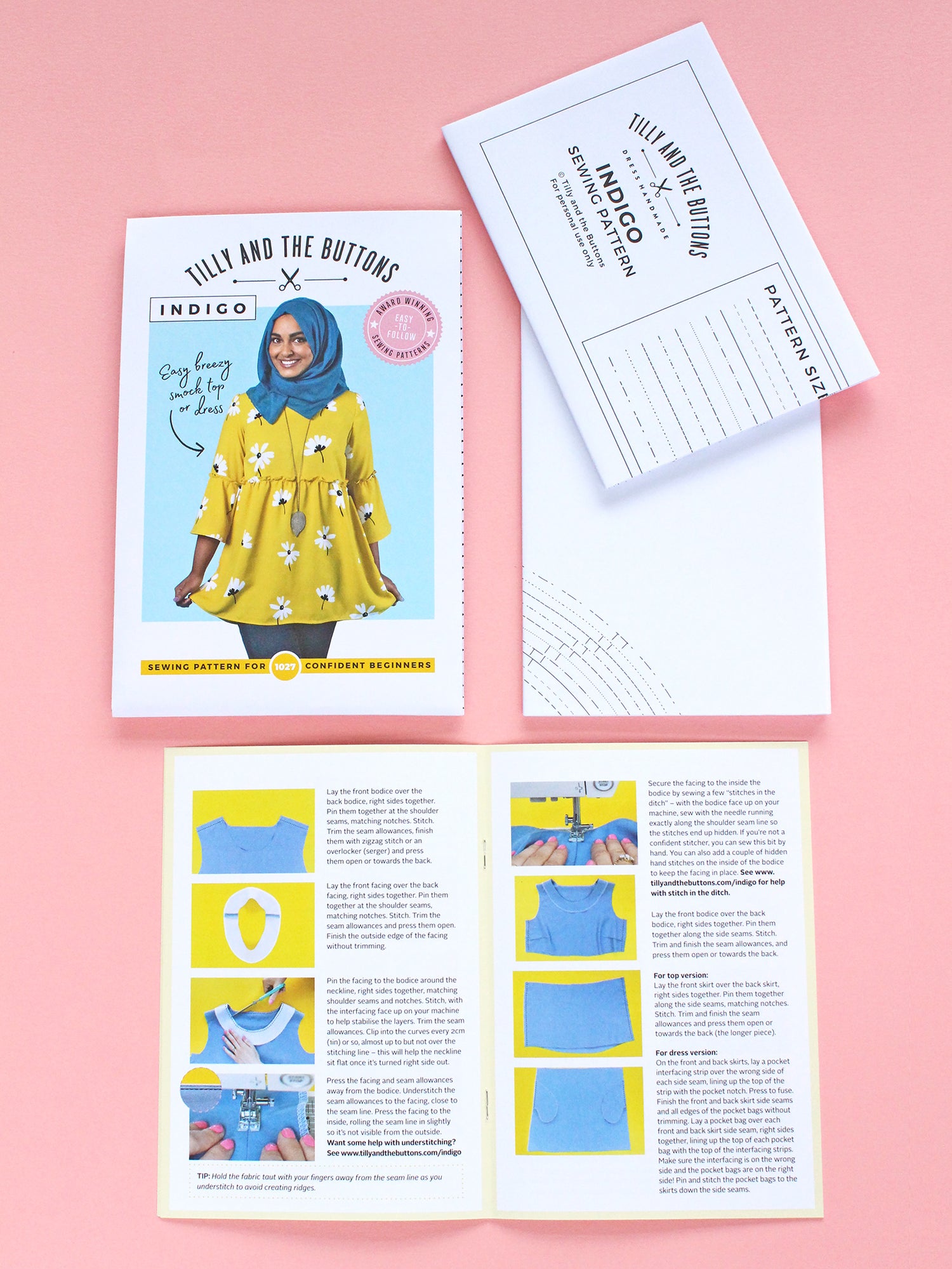 Indigo Dress Making Kit - Canopy Cobalt-Kits-Flying Bobbins Haberdashery