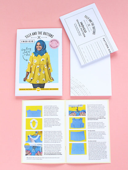 Indigo Dress Making Kit - Canopy Cobalt-Kits-Flying Bobbins Haberdashery