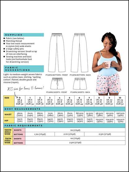 Tilly and the Buttons Jaimie Pyjamas - Printed Sewing Pattern-Patterns-Flying Bobbins Haberdashery