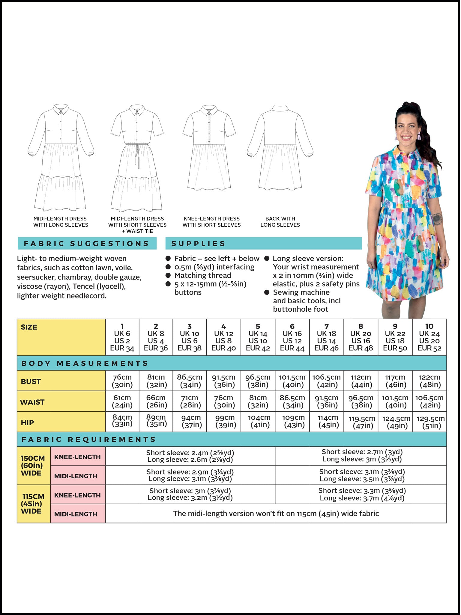 Tilly and the Buttons Lyra Dress Pattern-Patterns-Flying Bobbins Haberdashery