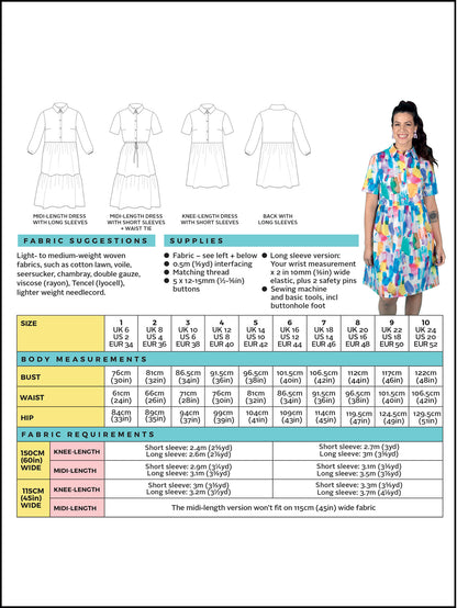 Tilly and the Buttons Lyra Dress Pattern-Patterns-Flying Bobbins Haberdashery