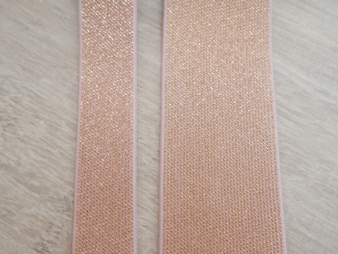 25mm Waistband Elastic - Rose Gold-Elastic-Flying Bobbins Haberdashery