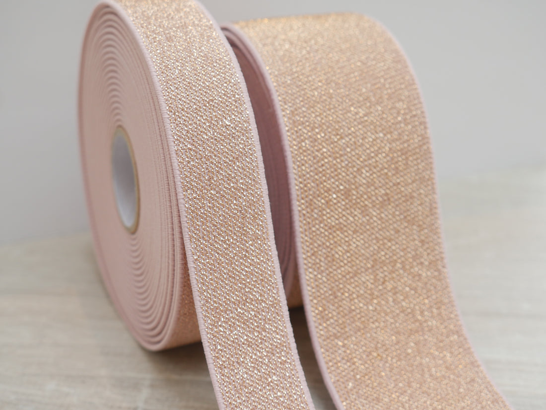 50mm Waistband Elastic - Rose Gold-Elastic-Flying Bobbins Haberdashery