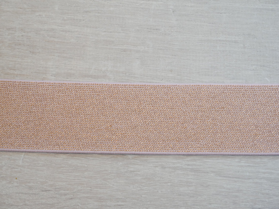 50mm Waistband Elastic - Rose Gold-Elastic-Flying Bobbins Haberdashery