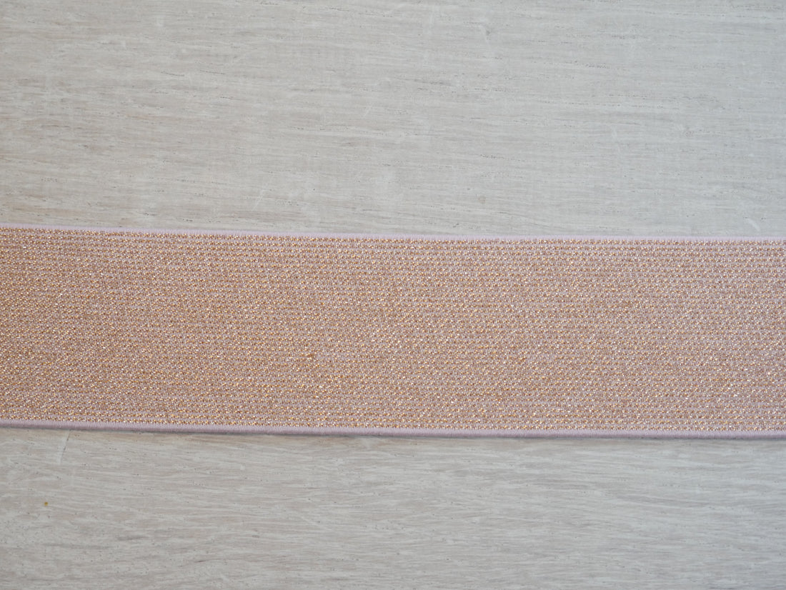 50mm Waistband Elastic - Rose Gold-Elastic-Flying Bobbins Haberdashery