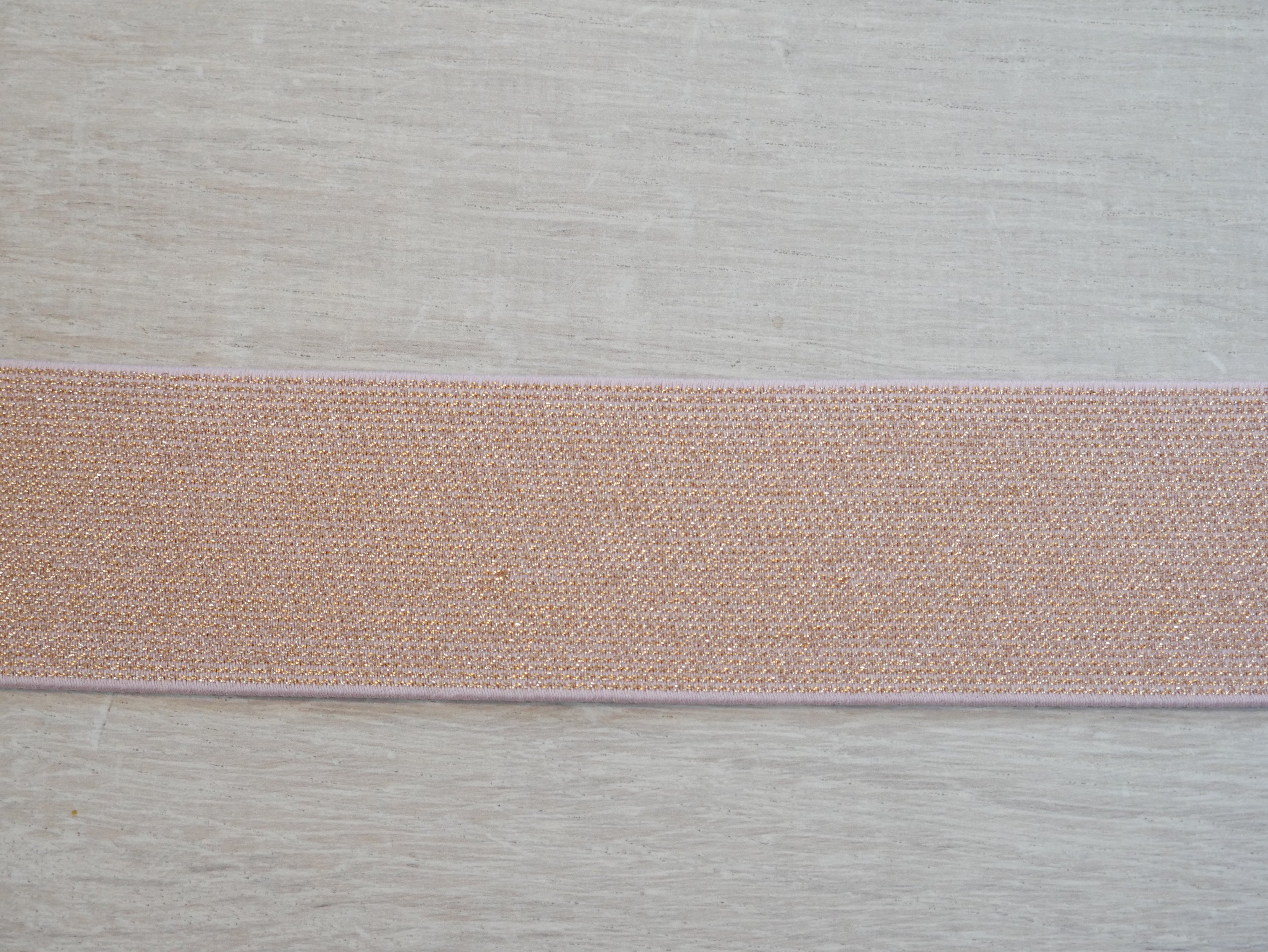 50mm Waistband Elastic - Rose Gold-Elastic-Flying Bobbins Haberdashery