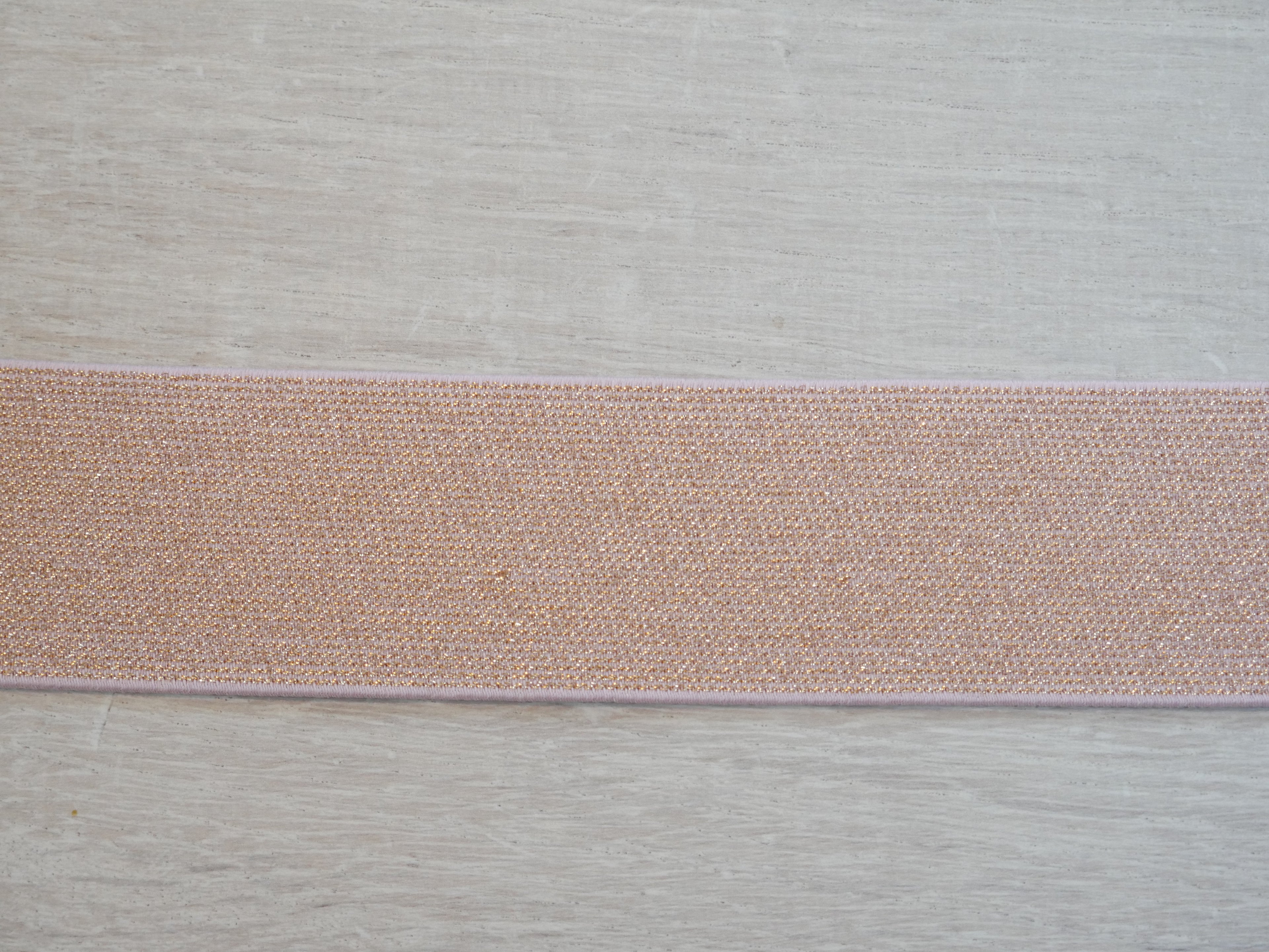 50mm Waistband Elastic - Rose Gold-Elastic-Flying Bobbins Haberdashery