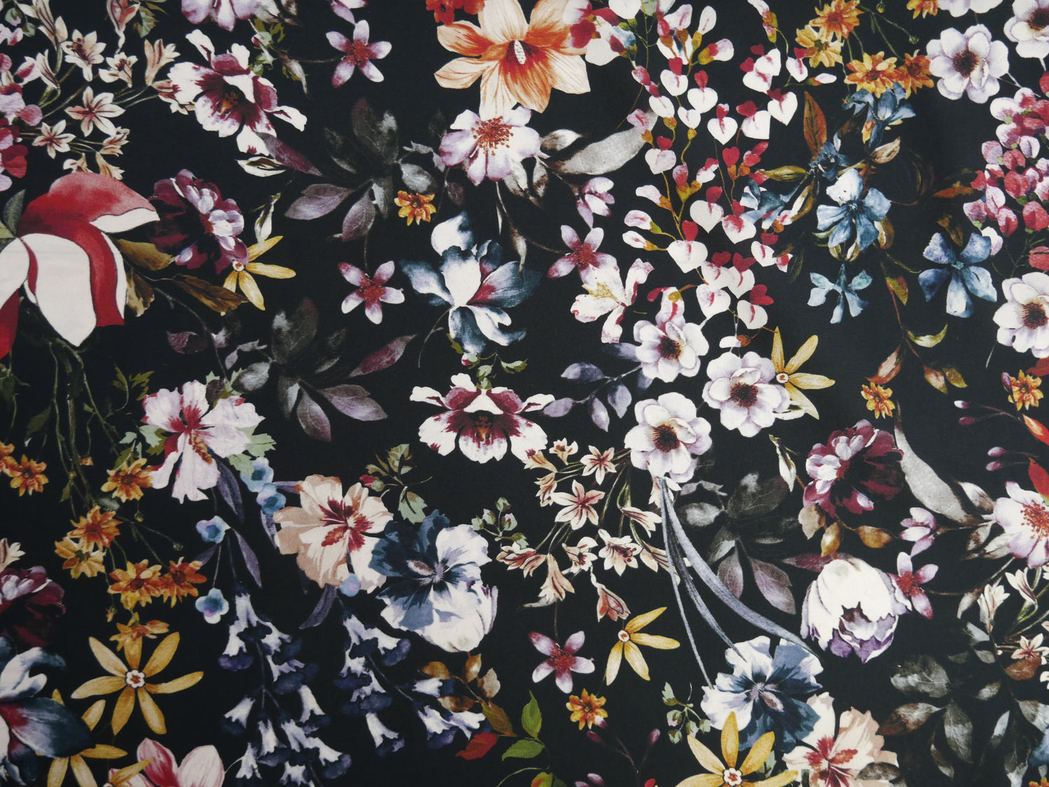 Lena Printed Lining - Meadow Pastures £14.00 p/m-Jersey Fabric-Flying Bobbins Haberdashery