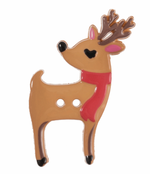 Reindeer Button-Button-Flying Bobbins Haberdashery