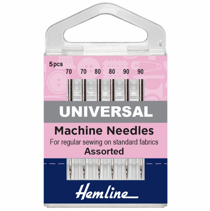 Hemline Universal Machine Needles, Assorted-Needles-Flying Bobbins Haberdashery