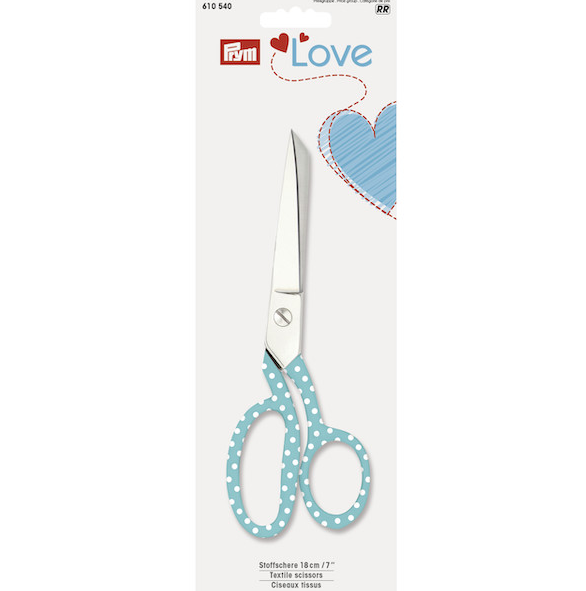 Prym Love Textile Scissors, Turquoise Spot-Tools-Flying Bobbins Haberdashery