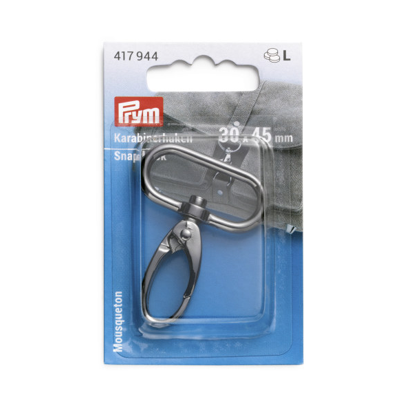 Prym Snap Hook, Gunmetal, 30mm-Trim-Flying Bobbins Haberdashery