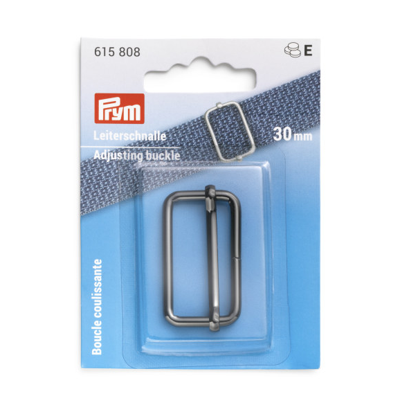 Prym Adjusting Buckle, Gunmetal, 30mm-Trim-Flying Bobbins Haberdashery