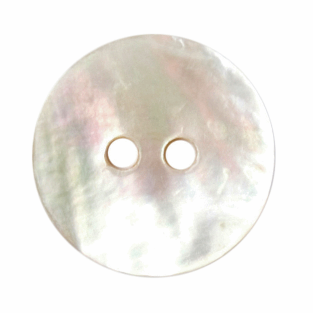 2-Hole Shell Button, 15mm-Buttons-Flying Bobbins Haberdashery