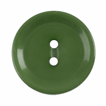 2-Hole 15mm Button in Olive-Trim-Flying Bobbins Haberdashery