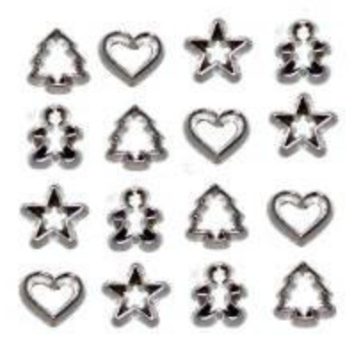 Mini Cookie Cutters x 10-Buttons-Flying Bobbins Haberdashery