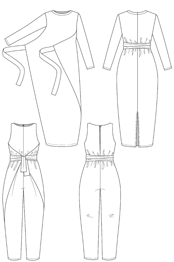 Kielo Wrap Dress by Named Patterns-Pattern-Flying Bobbins Haberdashery
