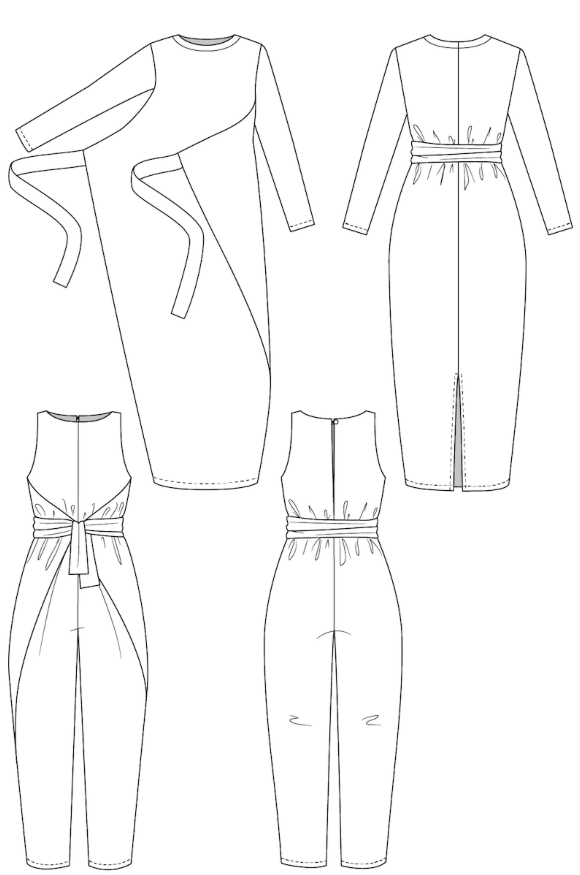 The Kielo Wrap Dress by Named Patterns-Pattern-Flying Bobbins Haberdashery