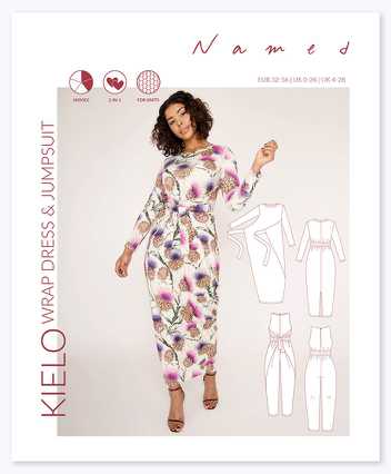 Kielo Wrap Dress by Named Patterns-Pattern-Flying Bobbins Haberdashery