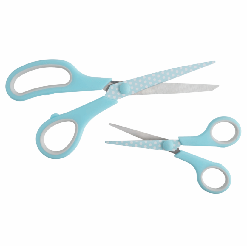 Hemline 2 Piece Scissors Set - Blue-Tools-Flying Bobbins Haberdashery