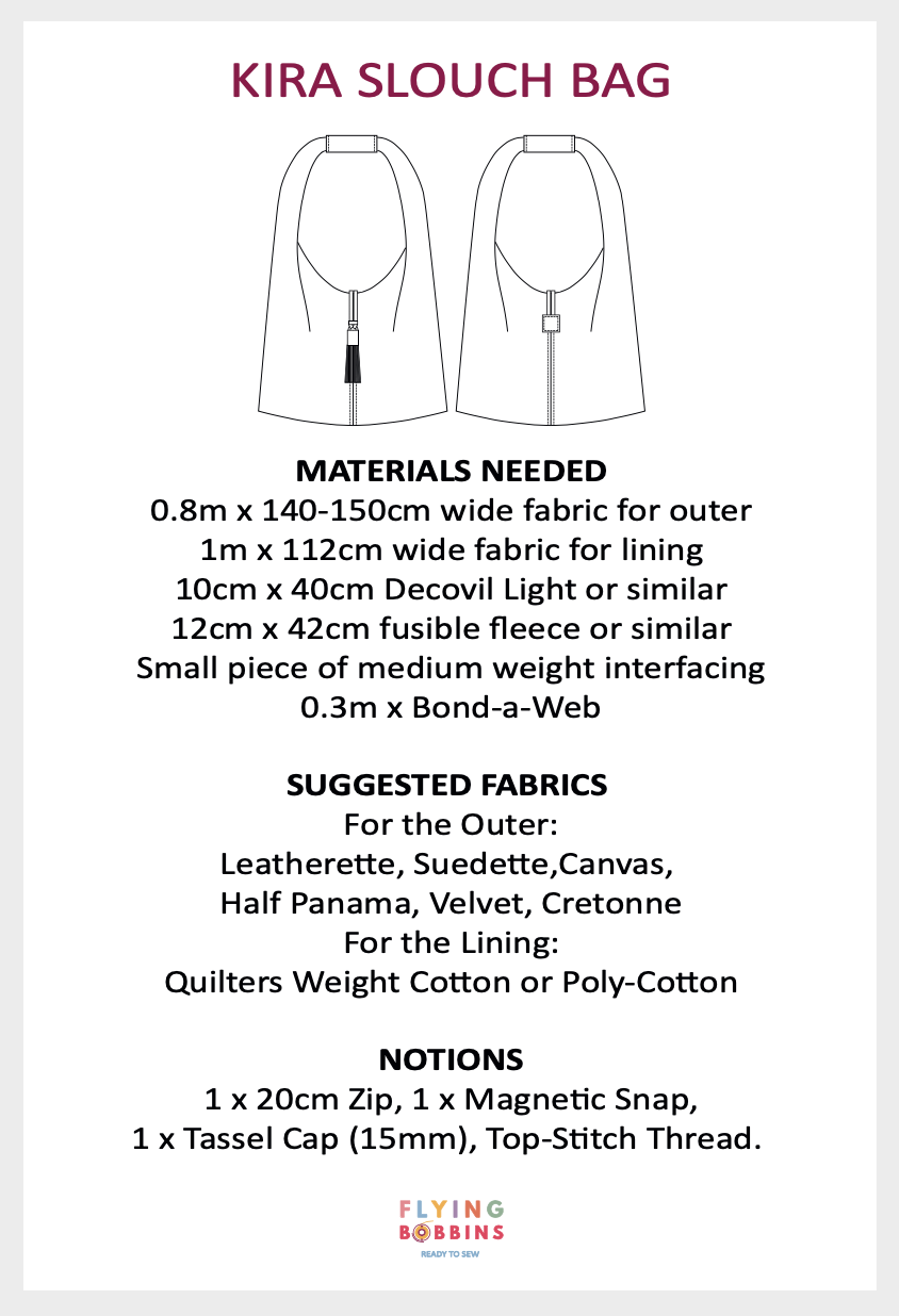 The Flying Bobbins Kira Slouch Bag Pattern &amp; Tutorial-Flying Bobbins Haberdashery