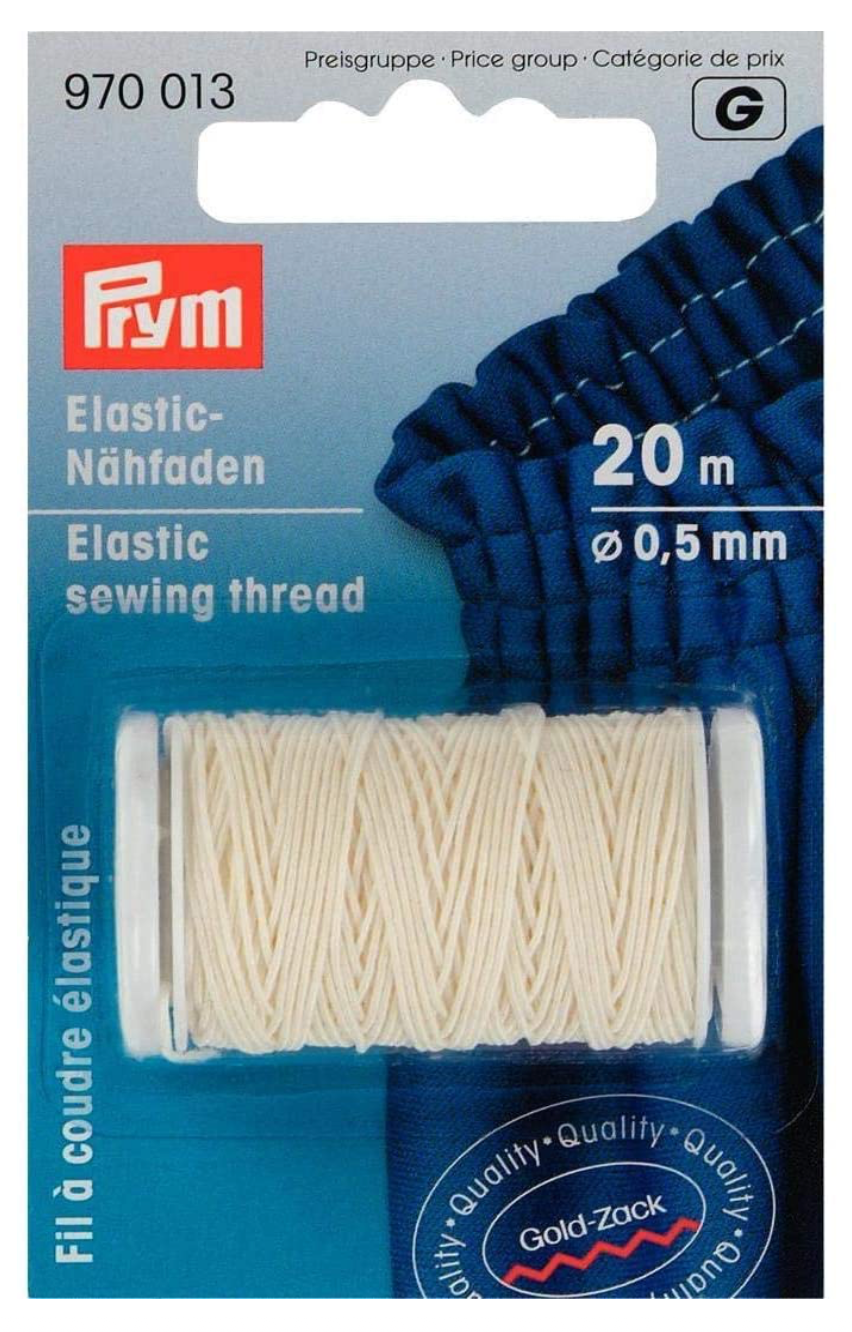 Prym Elastic Sewing Thread for Shirring, Natural White-Shirring Elastic-Flying Bobbins Haberdashery