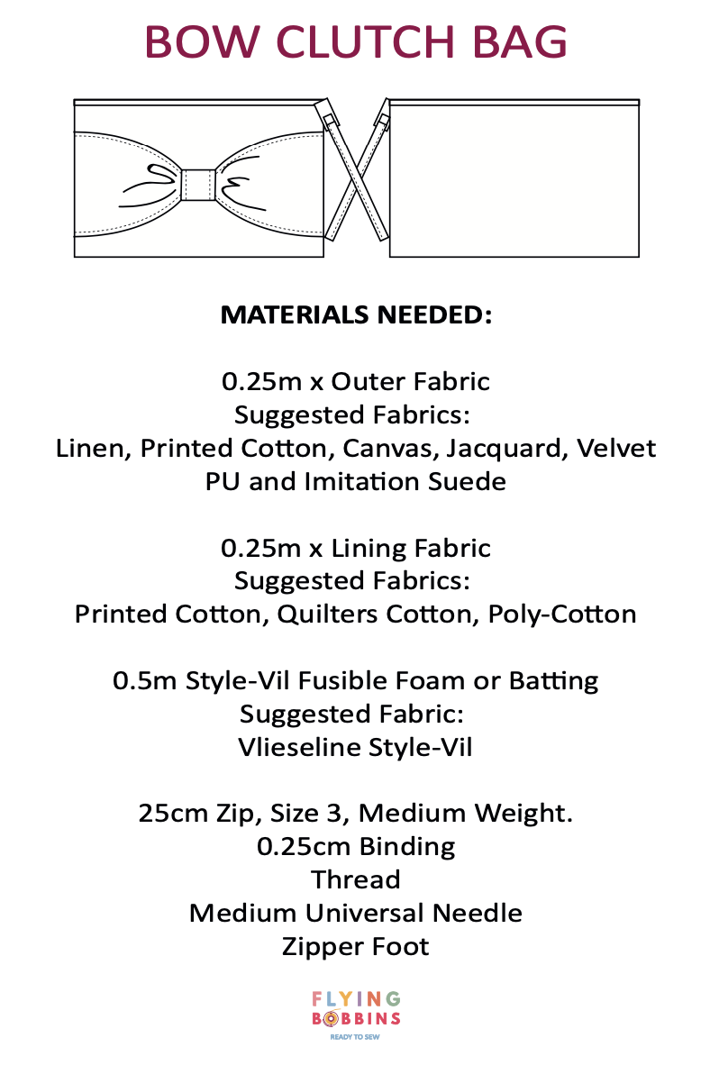 Bow Bag Pattern by Flying Bobbins - PDF Pattern-Sewing Kit-Flying Bobbins Haberdashery