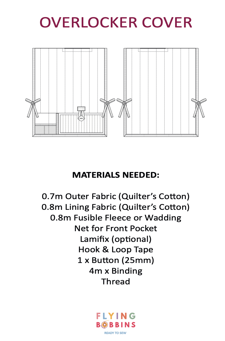 Flying Bobbins Overlocker Cover Pattern &amp; Tutorial-Sewing Pattern-Flying Bobbins Haberdashery