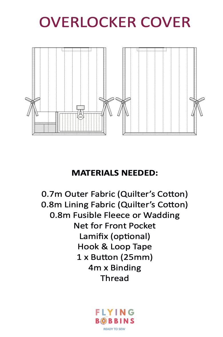 Overlocker Cover by Flying Bobbins - PDF Pattern-Sewing Kit-Flying Bobbins Haberdashery