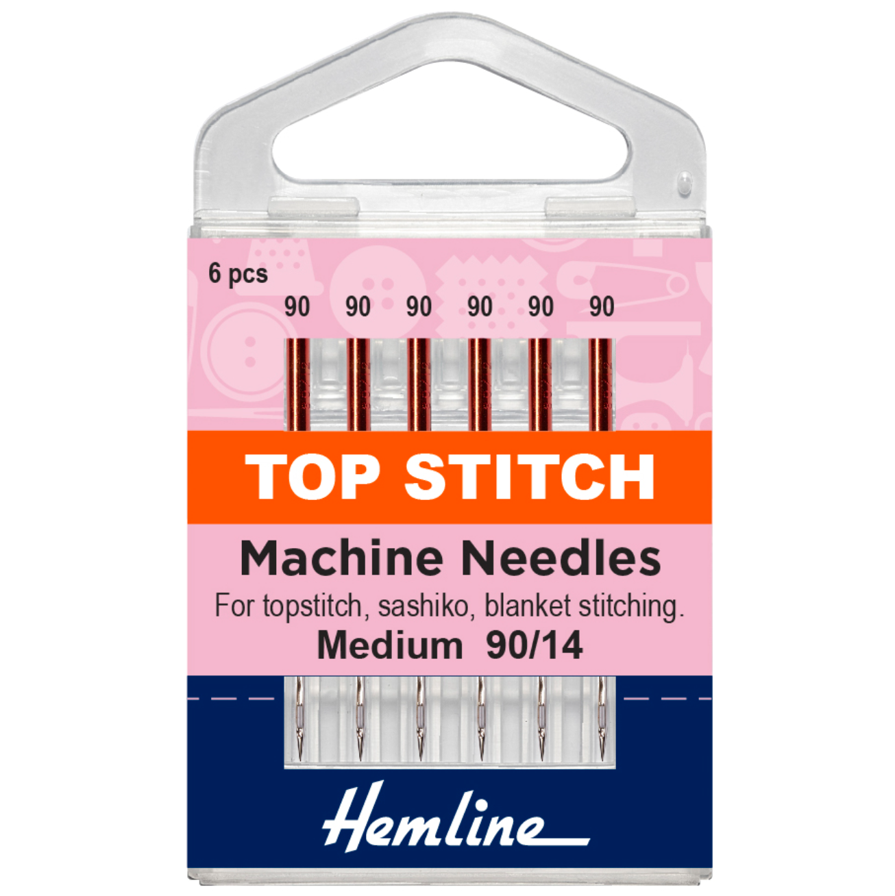 Hemline Top-Stitch Needles, Medium-Needles-Flying Bobbins Haberdashery