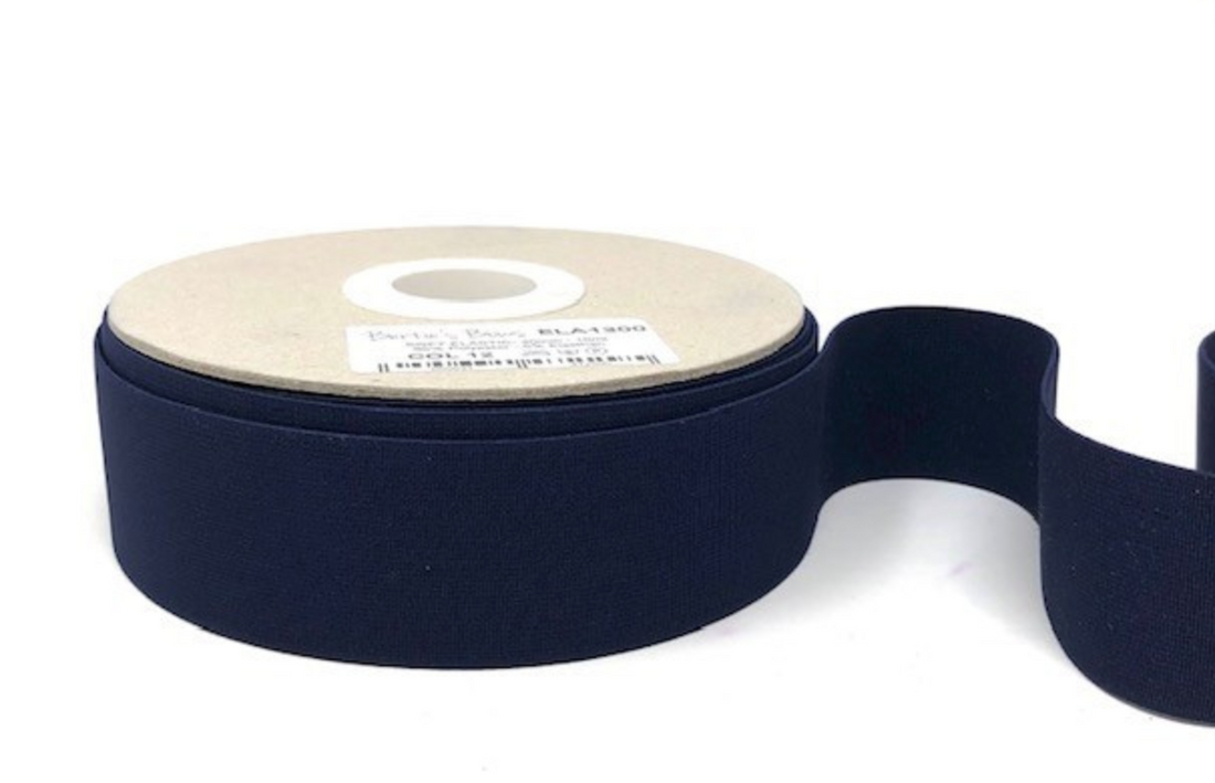 40mm Soft Waistband Elastic - Navy-Elastic-Flying Bobbins Haberdashery