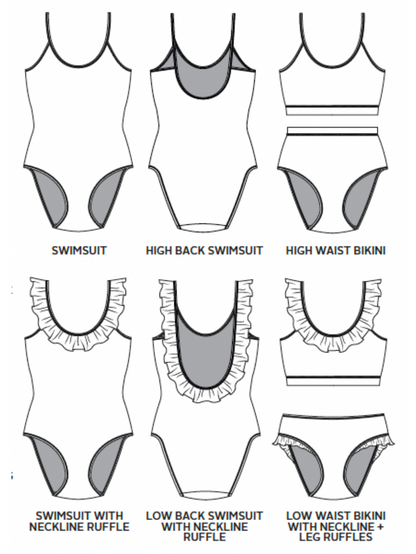 Tilly and the Buttons Coralie Swimwear - Printed Sewing Pattern-Patterns-Flying Bobbins Haberdashery