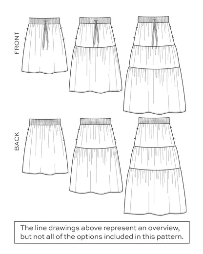 Mave Skirt Kit - Ornate Print-Skirt-Flying Bobbins Haberdashery