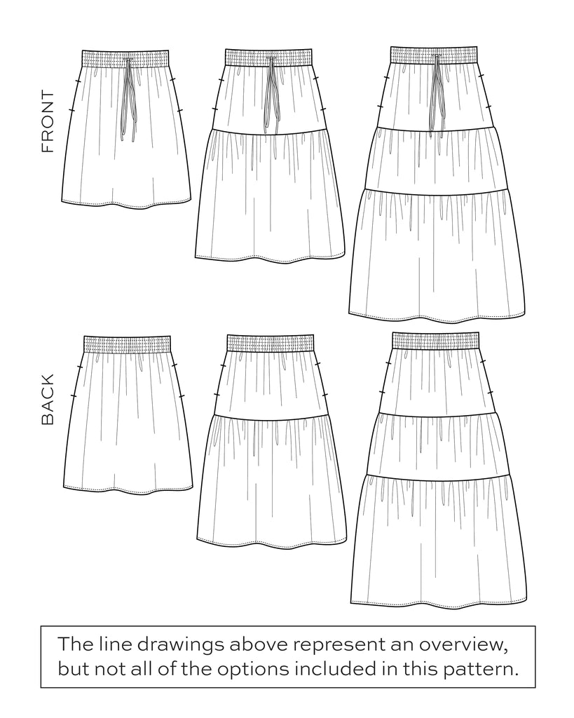 The Mave Skirt by True Bias, Size 14-30-Pattern-Flying Bobbins Haberdashery