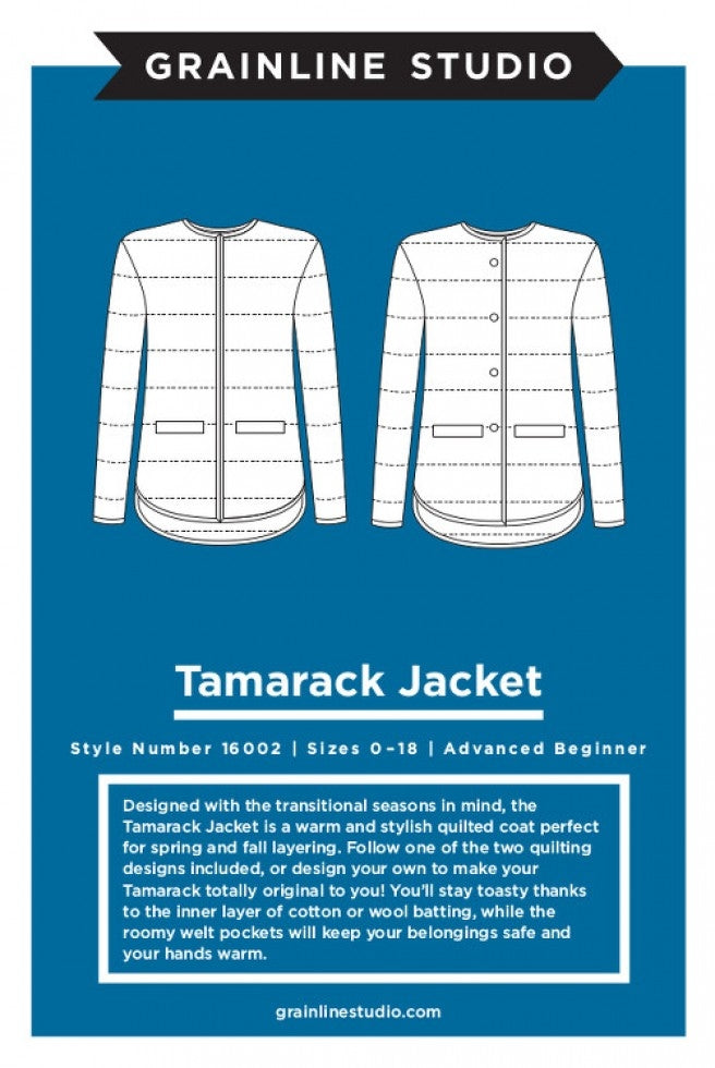 The Tamarack Jacket by Grainline Studio, Size 0-18-Pattern-Flying Bobbins Haberdashery